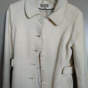 American Rag Long Wool Pea Coat Off White  large